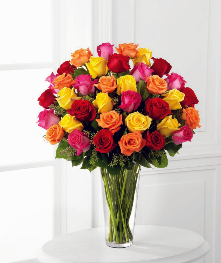 Bright Spark Rose Bouquet