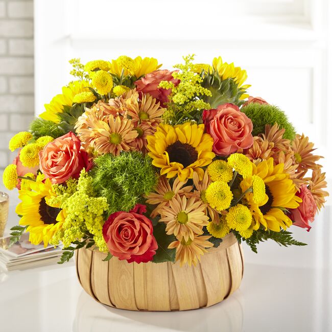 The Harvest Sunflower Basket