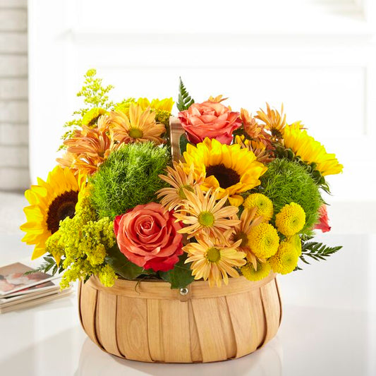 The Harvest Sunflower Basket