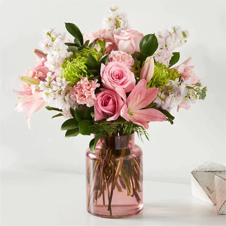 Pretty in Pink Bouquet - Blush Vase